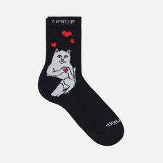 Носки RIPNDIP Nermal Loves Mid, цвет чёрный, размер 40-46 EU