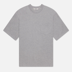 Мужская футболка Uniform Bridge Heavyweight Pocket, цвет серый, размер L