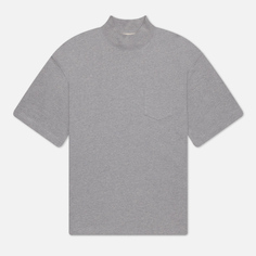 Мужская футболка Uniform Bridge Mock Neck Pocket, цвет серый, размер XL