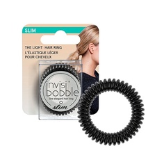 Резинка для волос INVISIBOBBLE Резинка-браслет для волос SLIM True Black (с подвесом)