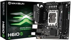 Материнская плата mini-ITX MAXSUN Challenger H610ITX 2.5G (LGA1700, H610, 2*DDR4 (3200), 4*SATA 6G RAID, M.2, PCIE, 2.5Glan, 2*HDMI, DP, 2*USB 3.2, 2