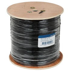 Кабель витая пара F/UTP 5e кат. 4 пары 5bites FS5500-305APE 24AWG(0.50 мм), омедненный алюминий (CCA), одножильный (solid), внешний, PE, чёрный, уп/30