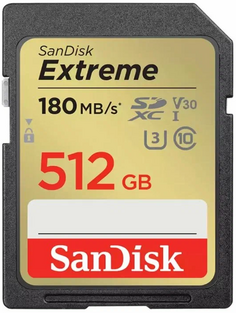 Карта памяти SDXC 512GB SanDisk SDSDXVV-512G-GNCIN Extreme UHS-I Class 3 (U3) V30 180/130 MB/s