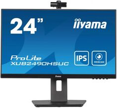 Монитор 23,8" Iiyama ProLite XUB2490HSUC-B5 1920x1080, 4ms, 250кд/м2, 1000:1, 80000000:1, 178°/178°, IPS, 16:9, 60Hz, HDMI, HAS Piv, VGA DP FHD, USB