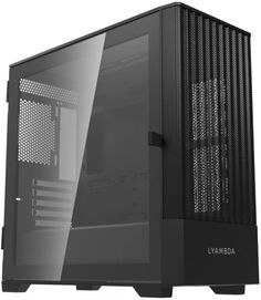 Корпус mATX Lyambda LGT-01 черный, без БП, боковая панель из закаленного стекла, USB 3.0, 2*USB 2.0, audio