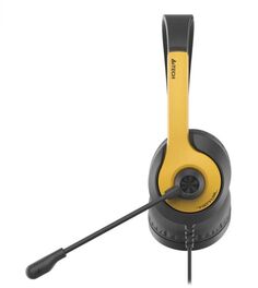 Гарнитура A4Tech Fstyler FH100U желтый/черный 2м накладные USB оголовье (1774595)