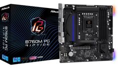 Материнская плата mATX ASRock B760M PG RIPTIDE (LGA1700, B760, 4*DDR5 (7200), 4*SATA 6G RAID, 2*M.2, 2*PCIE, 2.5Glan, HDMI, DP, USB Type-C, 3*USB 3.2,