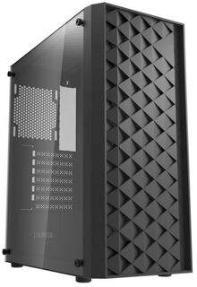 Корпус ATX Lyambda LGT-03 черный, без БП, боковая панель из закаленного стекла, 2*USB 3.0, audio