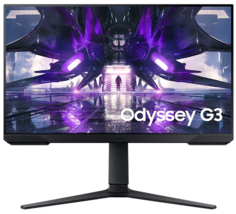 Монитор 24" Samsung S24AG320NI черный VA LED 1ms 16:9 HDMI M/M полуматовая HAS Piv 3000:1 250cd 178гр/178гр 1920x1080 165Hz FreeSync Premium DP WQ USB