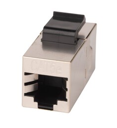 Адаптер проходной WRLine WR-CA-KJ-8p8c-C5E формата Keystone, RJ45-RJ45 (8p8c), категория 5е, неэкранированный, цвет черный