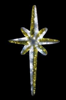 Фигура светодиодная NEON-NIGHT 506-244 звезда 8-ми конечная, LED подсветка высота 180см, бело-золотая