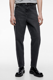 брюки джинсовые мужские Джинсы tapered прямые с вареным эффектом Befree