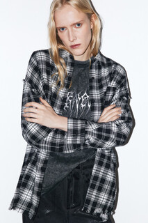 блузка женская Рубашка oversize хлопковая в клетку Befree