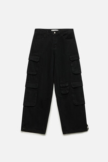 брюки джинсовые женские Джинсы широкие с карманами карго Befree