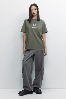 футболка женская Футболка oversize хлопковая с принтом Befree