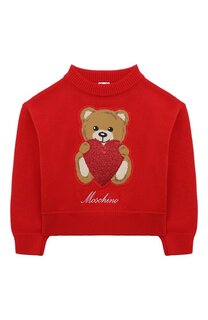 Хлопковый пуловер Moschino