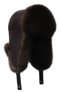 Кашемировая шапка-ушанка Black Sable