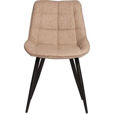 Стул TetChair Abruzzo (mod. 8060) металл, ткань: серо-бежевый, ножки: черный