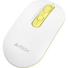 Мышь A4Tech Fstyler FG20S Daisy белый/желтый оптическая (2000dpi) silent беспроводная USB (4but) (FG20S (DAISY))
