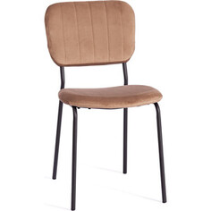 Стул TetChair Carol (mod UC06) металл, вельвет 45x56x82 см Brown (коричневый) HLR11 / черный