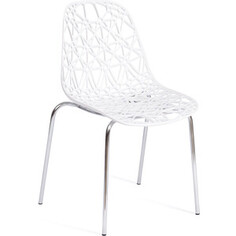 Стул TetChair Crispy (mod 61) металл, пластик 44x56,5x80 см White (белый) 11954/хром