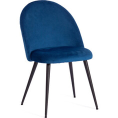 Стул TetChair Monro (mod 5144) металл/вельвет 51x56x84 см синий (HLR 64)/черный