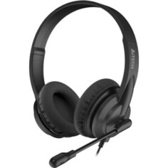 Гарнитура A4Tech HU-10 black (2м, накладные, USB) (HU-10/USB/BLACK)