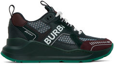 Зеленые кроссовки с тиснением Burberry
