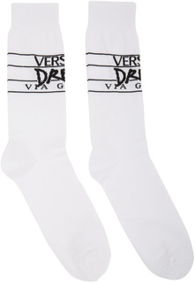 Бело-черные носки Dream с логотипом Versace