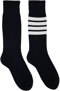 Темно-синие носки с четырьмя перемычками Thom Browne