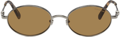 Серебряные солнцезащитные очки Tatou Moncler
