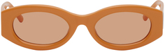 Оранжевые солнцезащитные очки Linda Farrow Edition Berta The Attico