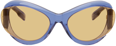 Синие овальные солнцезащитные очки MCQ