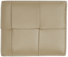 Портмоне Taupe Intrecciato Bifold Bottega Veneta