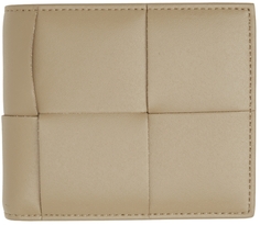 Портмоне Taupe Intrecciato Bifold Bottega Veneta