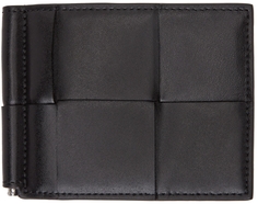 Черный бумажник Intrecciato с зажимом для купюр Bottega Veneta