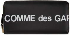 Черный кошелек Continental с огромным логотипом Comme des Garçons Wallets