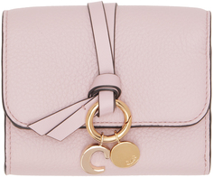 Розовый мини-кошелек Alphabet Trifold Chloé Chloe