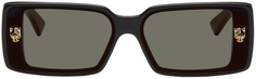 Черные прямоугольные солнцезащитные очки Panthère de Cartier