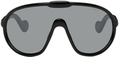 Черные солнцезащитные очки-галометры Moncler