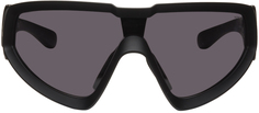 Черные солнцезащитные очки с запахом Moncler