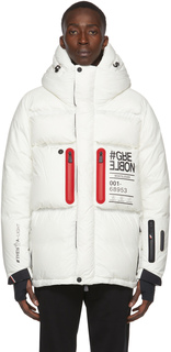 Белый пуховик Monteleger Moncler Grenoble