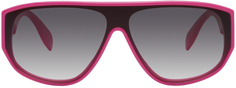 Розовые солнцезащитные очки в маске граффити Alexander McQueen