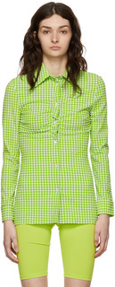 Зеленая нейлоновая рубашка MSGM
