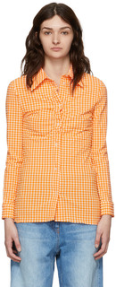 Оранжевая рубашка из полиэстера MSGM