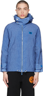 Синяя куртка из технической парусины Burberry