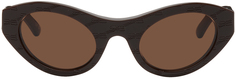 Коричневые солнцезащитные очки с монограммой Balenciaga