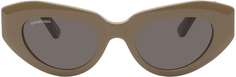 Коричневые солнцезащитные очки Rive Gauche Cat Balenciaga