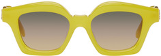 Желтые квадратные солнцезащитные очки из ацетата Loewe