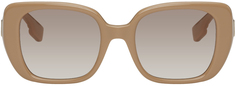 Светло-коричневые солнцезащитные очки в крупной квадратной оправе Burberry